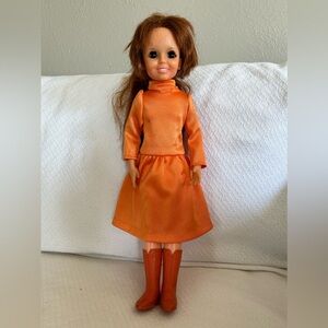 RARE Vintage 1971 CRISSY Movin’ Groovin’ red growing hair doll 18” w/ clothes